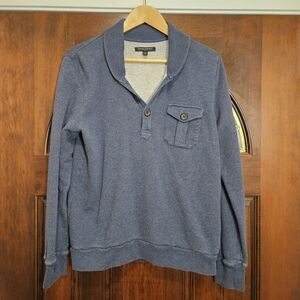Banana Republic Shawl Collar Henley Sweatshirt | Men’s Small